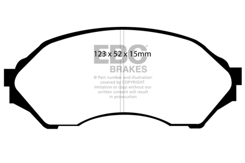 EBC 99-02 Mazda Protege 1.6 Yellowstuff Front Brake Pads - DP41302R