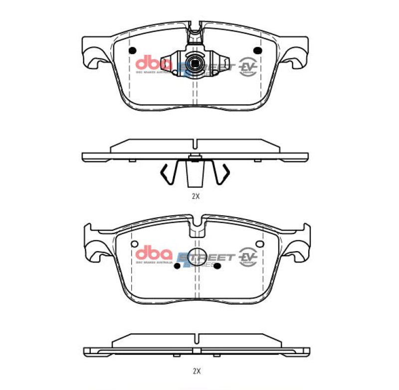 DBA 20-22 Jaguar F-Pace (w/350mm Front Rotor) Front SSEV Street Series Brake Pads - DB15162SSEV