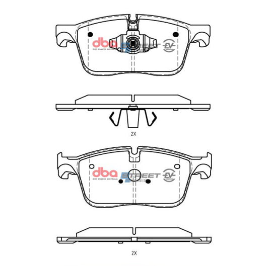 DBA 20-22 Jaguar F-Pace (w/350mm Front Rotor) Front SSEV Street Series Brake Pads - DB15162SSEV