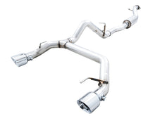 Load image into Gallery viewer, AWE Tuning 2021+ Ford Bronco 0FG Dual Rear Exit Exhaust w/Chrome Silver Tips &amp; Bash Guard - 3015-32456