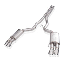 Load image into Gallery viewer, Stainless Works 2018+ Ford Mustang GT 3in Legend Series Catback H-Pipe w/Active Valves &amp; Quad Tips - M18CBHFCL