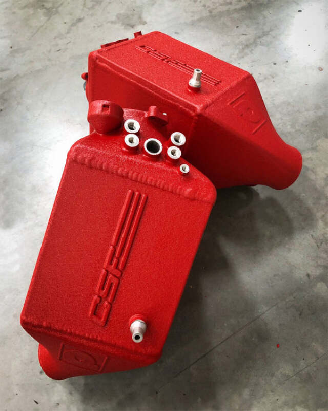 CSF 12-16 BMW M5 (F10) / 12-18 BMW M6 (F06/F12/F13) Twin Charge-Air-Cooler Set - Crinkle Red - 8109CR