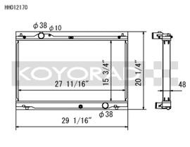 Koyo 08-11 Lexus IS-F 5.0L (AT) Radiator - HH012170