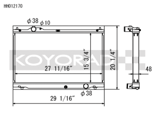 Koyo 08-11 Lexus IS-F 5.0L (AT) Radiator - HH012170