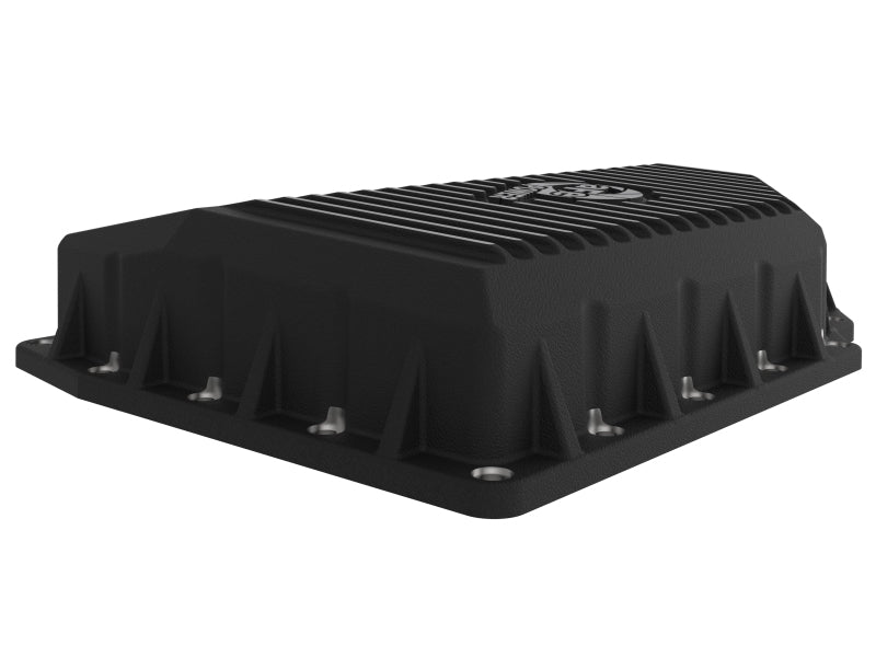 aFe 05-19 VW 1.8L/2.0L w/o Oil Sensor Engine Oil Pan Black POWER Street Series w/ Machined Fins - 46-71240B