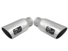 Load image into Gallery viewer, aFe MACH Force-XP 304 SS Single Wall Polished Exhaust Tip Pair 4in Inlet x 6in Outlet x 15in L - 49T40606-P15