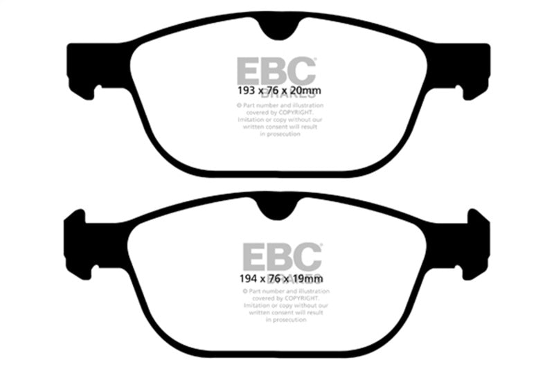EBC 08+ Volvo XC60 3.0 Turbo Ultimax2 Front Brake Pads - UD1412