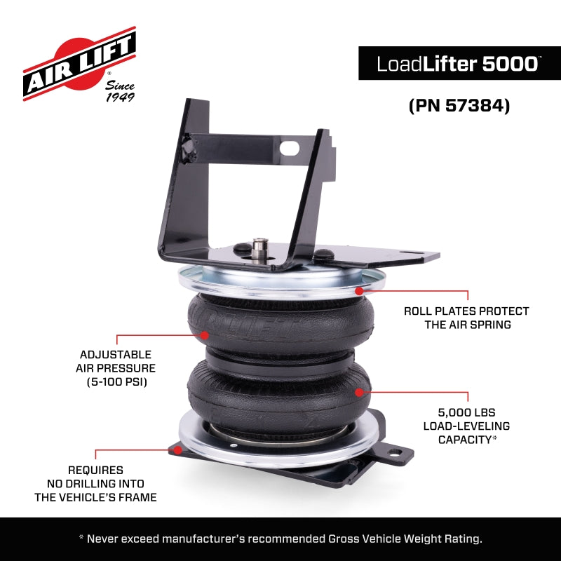 Air Lift Performance 2025 Toyota 4Runner 4WD LoadLifter 5000 Air Spring Kit - 57384