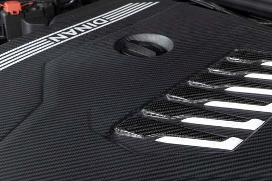 Dinan 19-26 BMW B58D (G01/G02/G20/G22/G23/G26/G42) Matte Carbon Fiber Engine Cover w/Gloss Accents - D590-0004