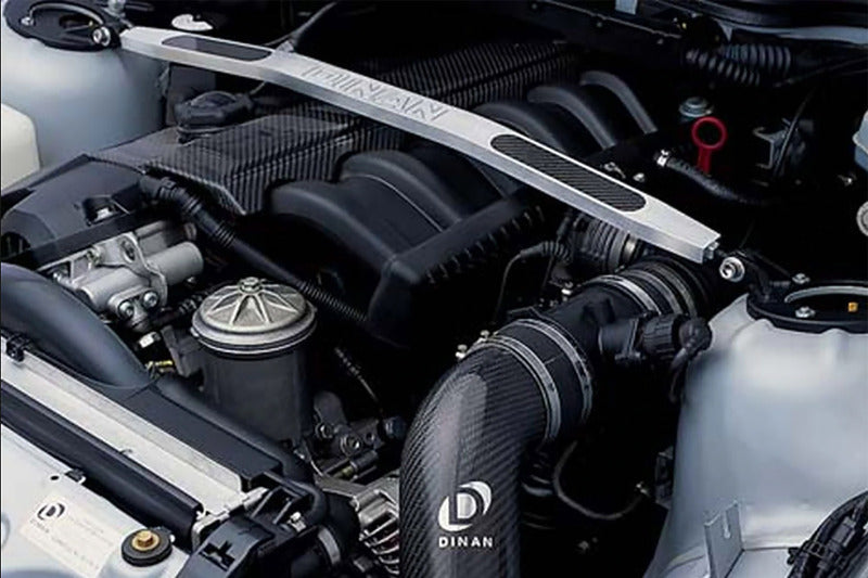 Dinan 92-00 BMW 323i/325i/328i/M3/Z3 (E36/E37) Brushed Aluminum Strut Tower Brace - Front - D180-0362