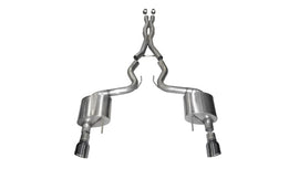 Corsa 2015-17 Ford Mustang GT Coupe 5.0L 3in Sport Cat-Back Exhaust Dual Rear Exit w/ Gun Metal Tips - 14332GNM