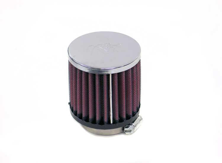 K&N Universal Chrome Filter-Round Straight 2.125in Flg ID x 3in OD x 3in H - RC-1910