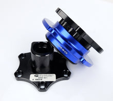 Load image into Gallery viewer, NRG Race Short Hub Datsun - Black Body Blue Ring - SRK-R200BK-BL