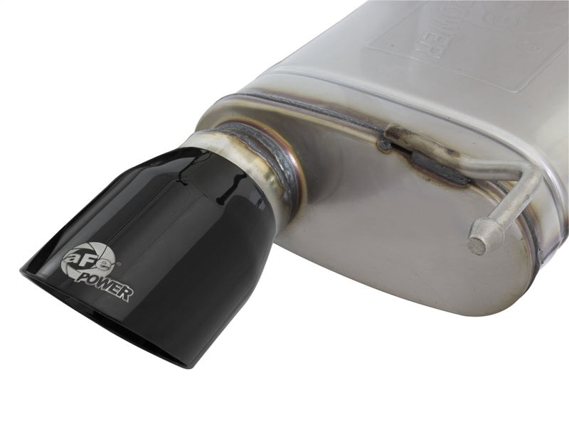 aFe MACHForce XP Exhausts Cat-Back SS-304 EXH w/ Black Tips 15-16 Ford Mustang EcoBoost 2.3L (t) - 49-33084-B