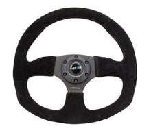 Load image into Gallery viewer, NRG Reinforced Steering Wheel (320mm Horizontal / 330mm Vertical) Black Suede w/Black Stitching - RST-009S