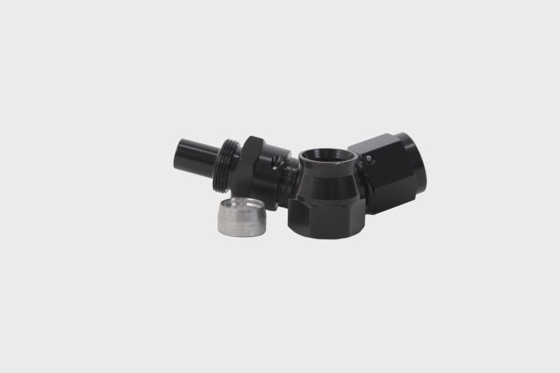 Aeromotive PTFE Hose End - AN-08 - 45 Deg - Black Anodized - 15354