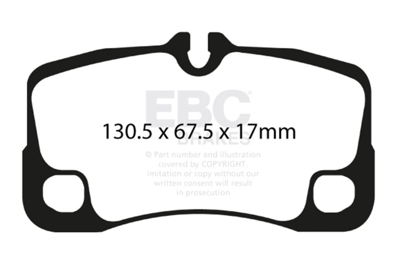 EBC 09-12 Porsche 911 (997) (Cast Iron Rotor only) 3.6 Carrera 2 Redstuff Rear Brake Pads - DP31930C
