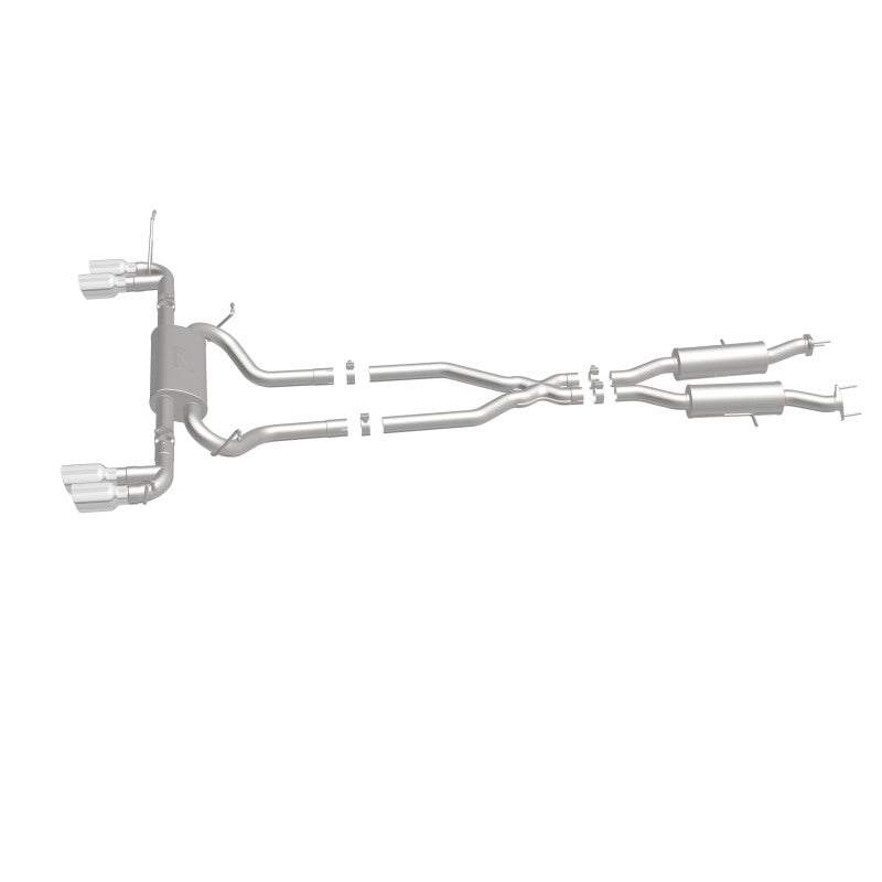 MagnaFlow Cat Back, SS, 2.5in, Quad Split Polish 4in tip 14-15 Jeep Grand Cherokee 3.6L/5.7L V6/V8 - 19193