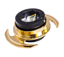 Load image into Gallery viewer, NRG Quick Release Kit Gen 3.0 - Black Body / Chrome Gold Ring w/Handles - SRK-650BK-C/GD