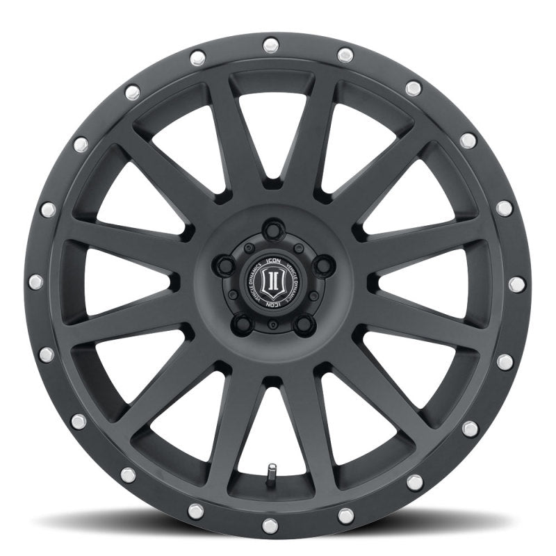 ICON Compression 20x10 6x5.5 -19mm Offset 4.75inBS Satin Black Wheel - 2020108347SB