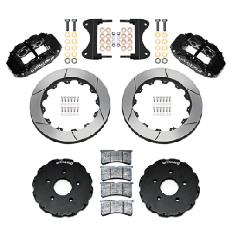 Wilwood 14-19 Chevrolet Corvette C7 Forged Narrow Superlite 6R Front BBK - 13.06 Rotor - Black - 140-18531