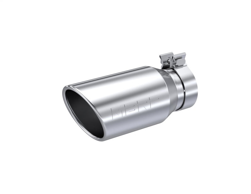 MBRP T304 Stainless Steel, 4.5inOD, 3.2i Inlet ID, 10in Length, Single Walled, Angled Cut Rolled End - T5196