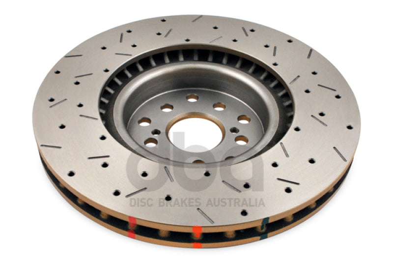 DBA 04-12 Subaru STi/2017 BRZ w/Perf. Pkg. 10 Stud Hole Front Drilled & Slotted 4000 Series Rotor - DBA4654XS-10