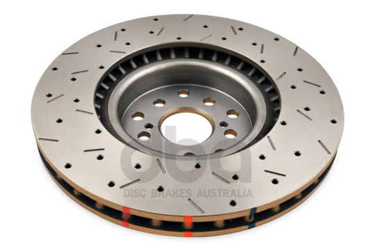 DBA 04-12 Subaru STi/2017 BRZ w/Perf. Pkg. 10 Stud Hole Front Drilled & Slotted 4000 Series Rotor - DBA4654XS-10
