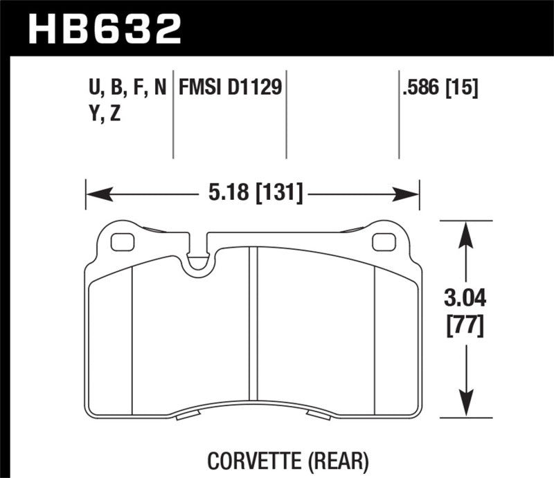 Hawk 2005 Aston Martin DB9 LTS Street Front Brake Pads - HB632Y.586