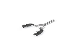 Load image into Gallery viewer, MBRP 18-19 Ford Mustang GT 5.0 3in Dual Split Rear Cat Back w/ Quad 4in Dual Wall Tips- Black Coated - S7205BLK