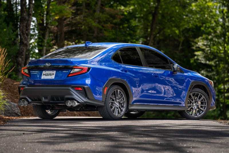 MBRP 2022+ Subaru WRX 3in Cat-Back Dual Split Rear Quad Tips Street Profile Exhaust - S4807304