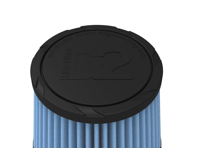 aFe POWER Universal Clamp-On Air Filter w/ D2 Dura-Dry Media - 4.5in F x 6in B x 4.75in T x 5in H - 21-45505V