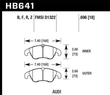 Load image into Gallery viewer, Hawk 10-14 Audi A5 HP+ Street Front Brake Pads - HB641N.696
