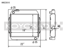 Load image into Gallery viewer, Koyo 68-72 Nissan Skyline L20 I6 MT (KGC10) Radiator (SK-C13 Required) - HH023610
