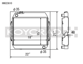 Koyo 68-72 Nissan Skyline L20 I6 MT (KGC10) Radiator (SK-C13 Required) - HH023610