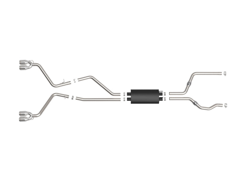aFe MACH Force-Xp 2.5in. 304 SS C/B Exhaust 20-21 Ford Explorer V6-3.0L - Polished Tip - 49-33139-P