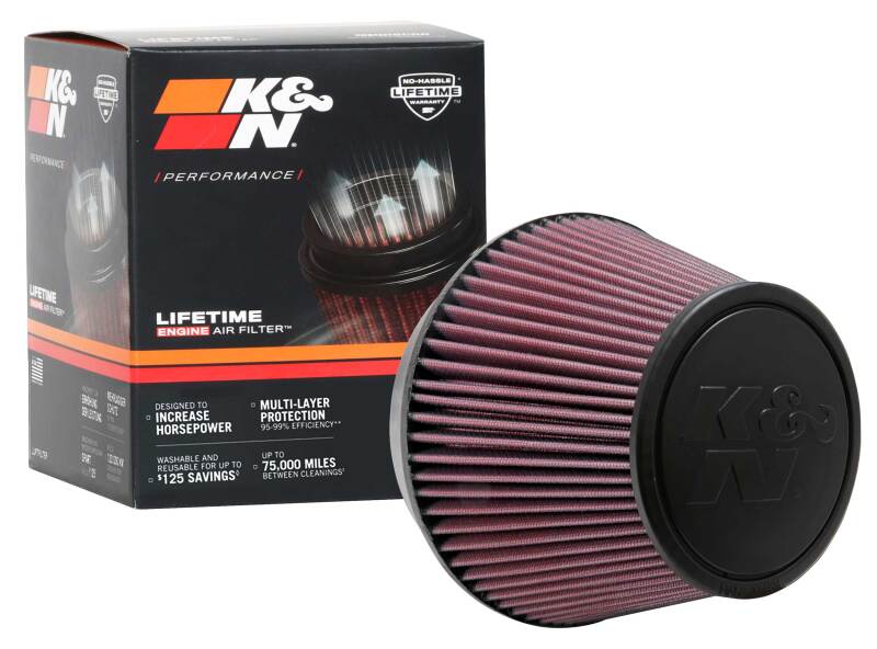 K&N Universal Tapered Filter 6in Flange ID x 7.5in Base OD x 5in Top OD x 5in Height - RU-2960