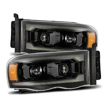 Load image into Gallery viewer, AlphaRex 02-05 Dodge Ram 1500 PRO-Series Projector Headlights Plank Style Alpha Black w/Seq Signal - 880572