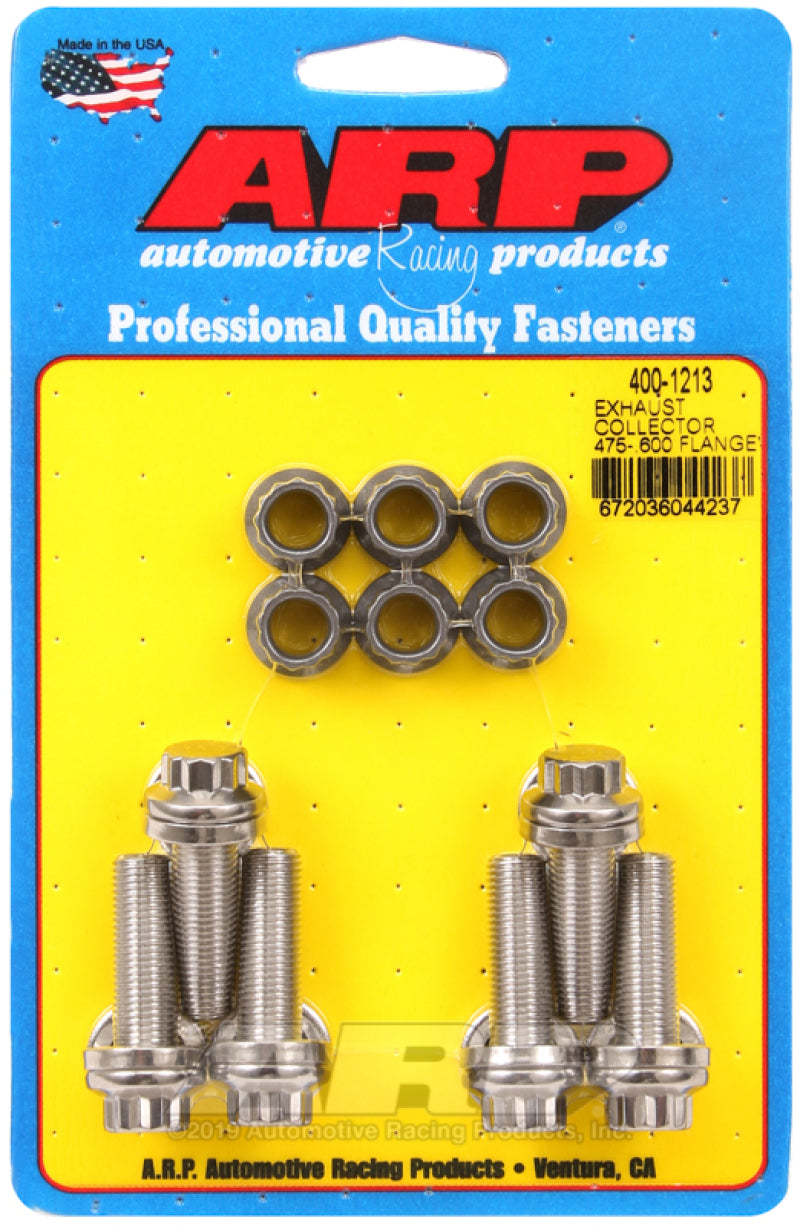ARP Exhaust Collector .475-.600 Flange Bolt Kit - 400-1213