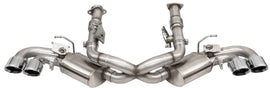 Corsa 20-25 Corvette C8 3in Valved Cat-Back 4.5in Pol Quad Tips Fits Factory Perf Exhaust DeletesAFM - 21103