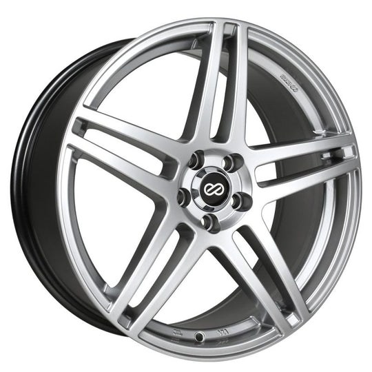 Enkei RSF5 16x7 38mm Offset 5x100 Bolt Pattern 72.6mm Bore Dia Hyper Silver Wheel - 479-670-8038HS