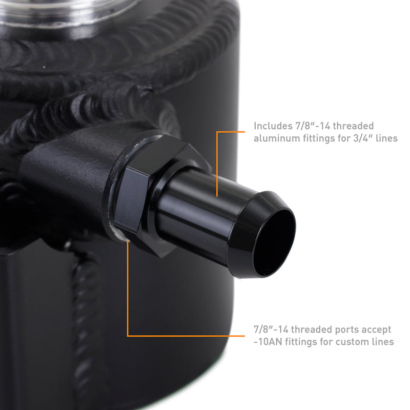 Mishimoto Universal Aluminum Coolant Expansion Tank - MWBK - MMRT-EXP-TRDBK
