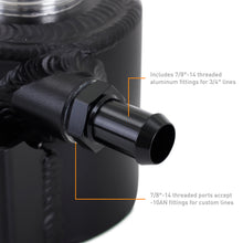 Load image into Gallery viewer, Mishimoto Universal Aluminum Coolant Expansion Tank - MWBK - MMRT-EXP-TRDBK