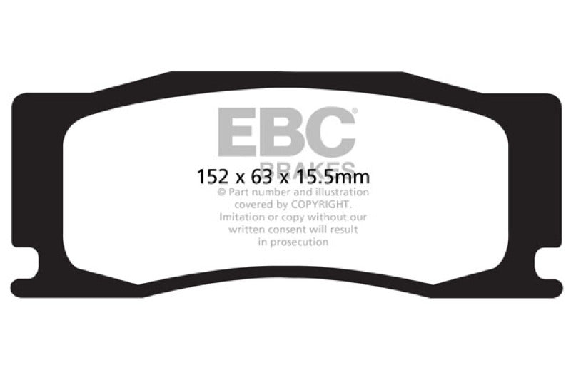 EBC 08-09 Jaguar XKR 4.2 Supercharged (Portfolio) Yellowstuff Front Brake Pads - DP42111R