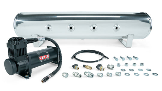 Air Lift 4 Gal. 7-Port Tank w/ Viair 444b Blk Compressor (Incl. Fittings & Mounting Hardware) - 27807