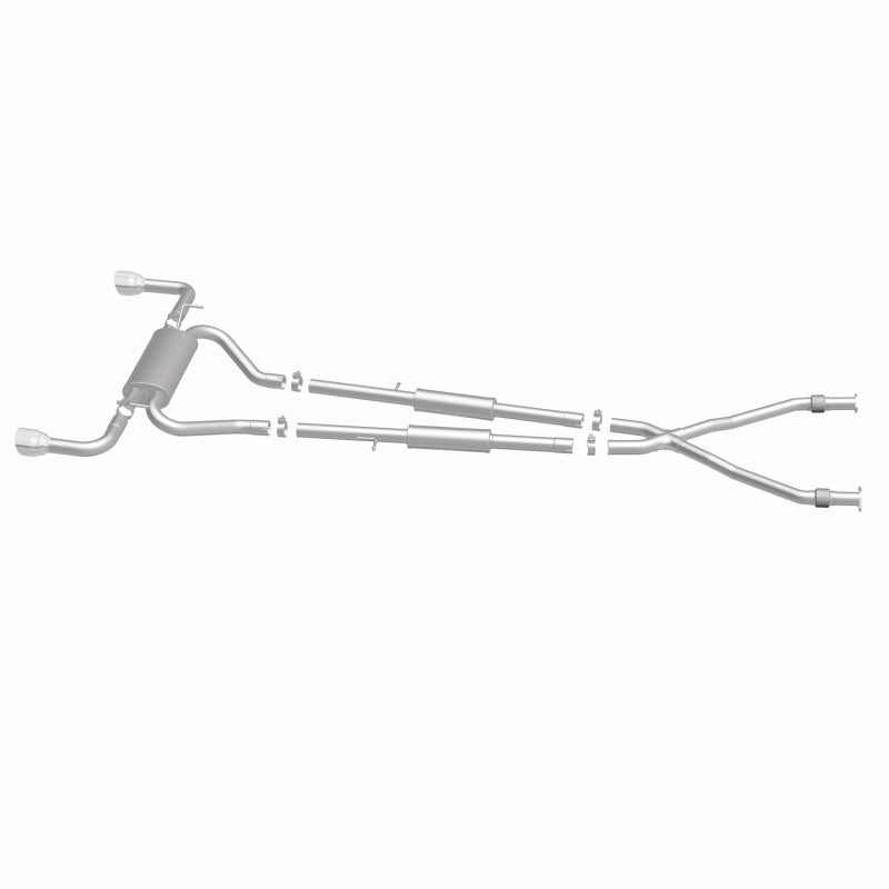 MagnaFlow 14 Infiniti Q50 V6 3.7L Cat-Back Polished Stainless Tips Dual Split Rear Exit Exhaust - 15310