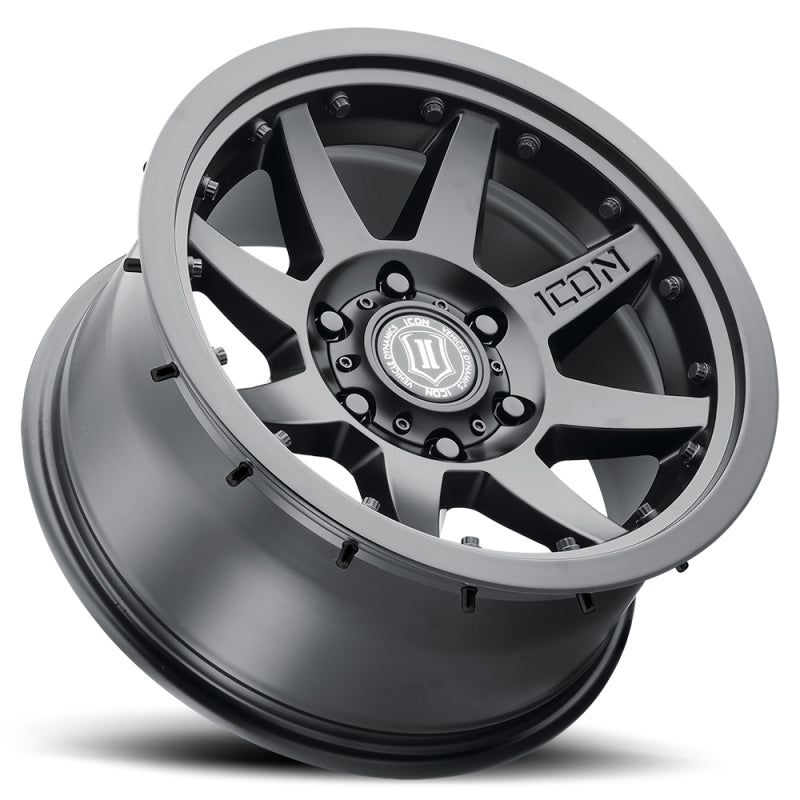 ICON Rebound Pro 17x8.5 5x150 25mm Offset 5.75in BS 110.1mm Bore Satin Black Wheel - 21817855557SB