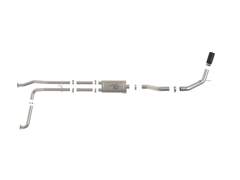 aFe MACHForce XP Exhausts Cat-Back SS-409 Nissan Titan XD 16-19 V8-5.6L - Black - 49-46135-B