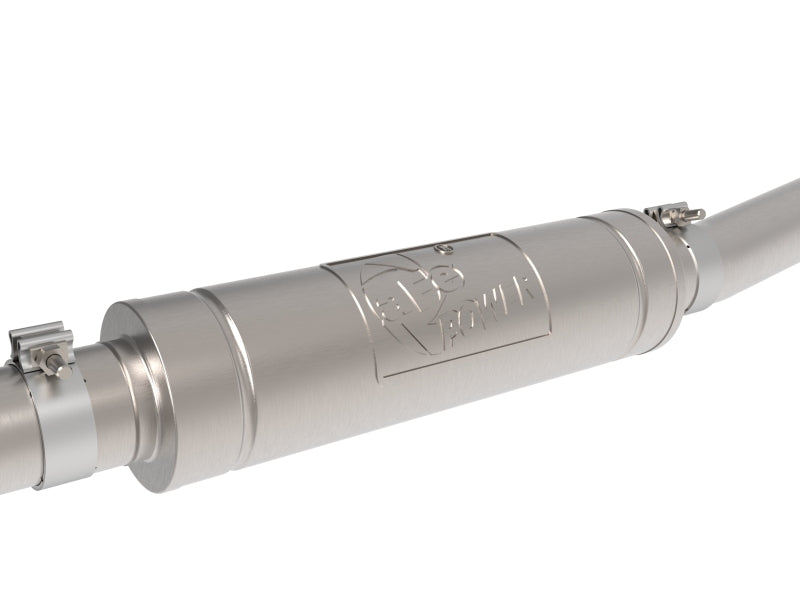 aFe Rebel Series 3in 304 Stainless Middle-Side Exit System Polished Toyota Hilux 15-26 L4-2.4/2.8L - 49-36089-P
