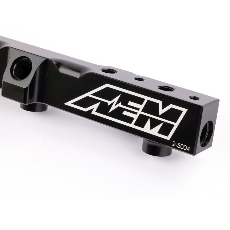 AEM 90-93 Accord DX/LX/SE/EX & 92-01 Prelude S/Si/Si VTEC Black Fuel Rail - 25-104BK